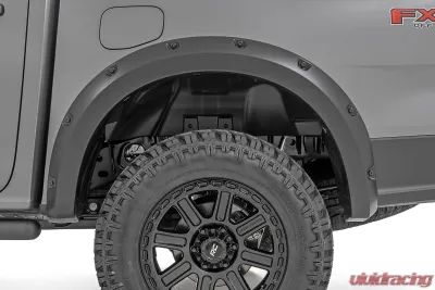 Rough Country Pocket Fender Flares for 2024 Ford Ranger, 1.75" Flare Height, Tri-Blend ABS - F-F12401