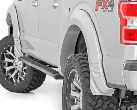 Rough Country Fender Flares SF1 Z1 for 2015-2017 Ford F-150, Oxford White, ABS Material