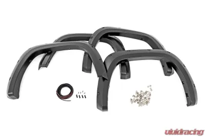 Rough Country Pocket Fender Flares 218 for 2022-2024 Toyota Tundra, Midnight Black Metallic - F-T11413-218