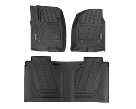 Rough Country Flex-Fit Floor Mats FR & RR FR Bucket Crew Chevy | GMC 1500 | 2500HD | 3500HD 19-25 & Classic