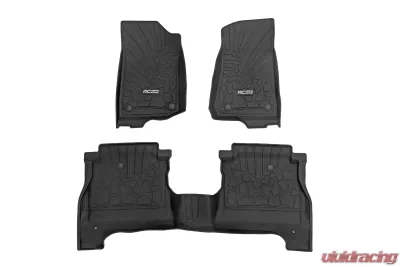 Rough Country Flex-Fit Floor Mats FR & RR RR Lockable Jeep Gladiator JT 4WD 20-25 - FF-61501