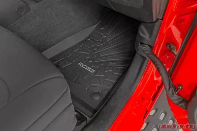 Rough Country Flex-Fit Floor Mats FR & RR RR Lockable Jeep Gladiator JT 4WD 20-25 - FF-61501