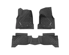 Rough Country Flex-Fit Floor Mats Front & Rear Crew