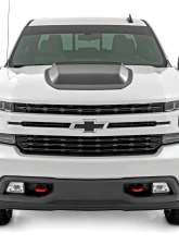 Rough Country Hood Scoop G9K Satin Steel Chevy Silverado 1500 2WD | 4WD 2019-2025 & Classic                                     - HS10010-G9K - Image 2