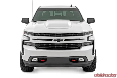 Rough Country Hood Scoop GAZ Summit White Chevy Silverado 1500 2WD | 4WD 2019-2025 & Classic - HS10010-GAZ