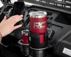Rough Country 2-in-1 Expanding Cup and Phone Holder, Fits 2.69in - 3.9in Cup Holders