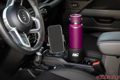 Rough Country 2-in-1 Expanding Cup and Phone Holder, Fits 2.69in - 3.9in Cup Holders - J5054