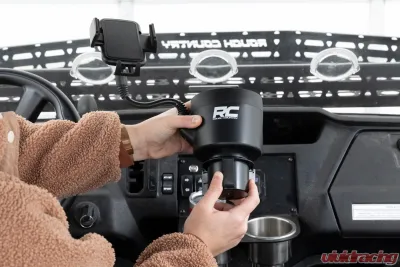 Rough Country 2-in-1 Expanding Cup and Phone Holder, Fits 2.69in - 3.9in Cup Holders - J5054