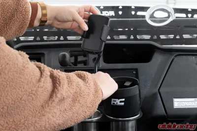 Rough Country 2-in-1 Expanding Cup and Phone Holder, Fits 2.69in - 3.9in Cup Holders - J5054