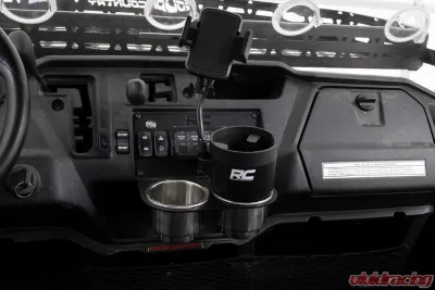 Rough Country 2-in-1 Expanding Cup and Phone Holder, Fits 2.69in - 3.9in Cup Holders - J5054