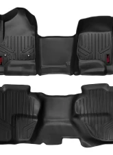 Rough Country Heavy Duty Floor Mats Front | Rear - 14-18 Chevrolet Silverado | GMC Sierra                                     - M-21142 - Image 2