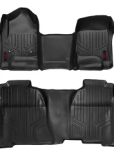 Rough Country Heavy Duty Floor Mats Front | Rear - 14-18 Chevrolet Silverado | GMC Sierra                                     - M-21143 - Image 2