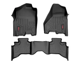 Rough Country Floor Armor Heavy Duty Floor Mats for 2012-2024 Ram 1500 Quad Cab