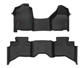 Rough Country Floor Armor Heavy Duty Floor Mats for 2012-2024 Ram 1500 Quad Cab