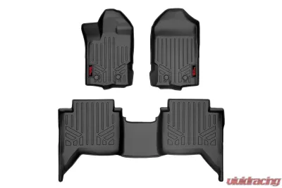 Rough Country Floor Armor Heavy Duty Floor Mats for 2019-2023 Ford Ranger Crew Cab - M-51002