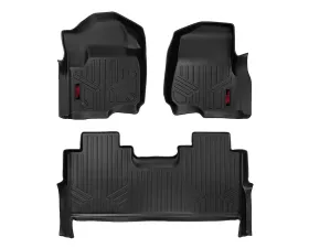 Rough Country Floor Armor Heavy Duty Floor Mats for Ford F-250/F-350 Super Duty 2017-2024