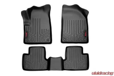 Rough Country Floor Armor Heavy Duty Floor Mats for Jeep Cherokee 2014-2023, Eco-Friendly Polyethylene - M-61702