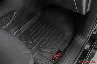 Rough Country Floor Armor Heavy Duty Floor Mats for Jeep Cherokee 2014-2023, Eco-Friendly Polyethylene - M-61702