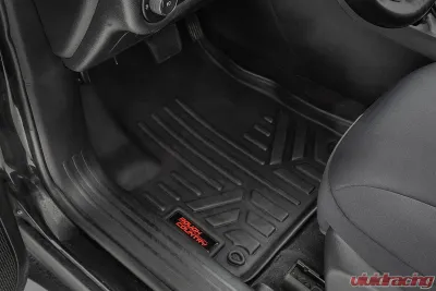 Rough Country Floor Armor Heavy Duty Floor Mats for Jeep Cherokee 2014-2023, Eco-Friendly Polyethylene - M-61702