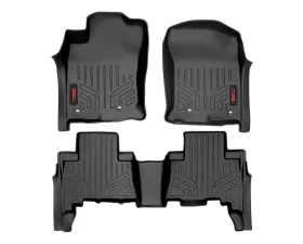 Rough Country Floor Armor Heavy Duty Floor Mats for 2013-2024 Toyota 4Runner, Eco-Friendly Polyethylene