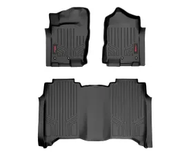 Rough Country Floor Mats FR & RR Crew Cab Nissan Titan 17-24 | Titan XD 16-24