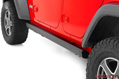 Rough Country Power Running Boards for 2018-2024 Jeep Wrangler 4 Door, Dual Electric Motor - PSR610430