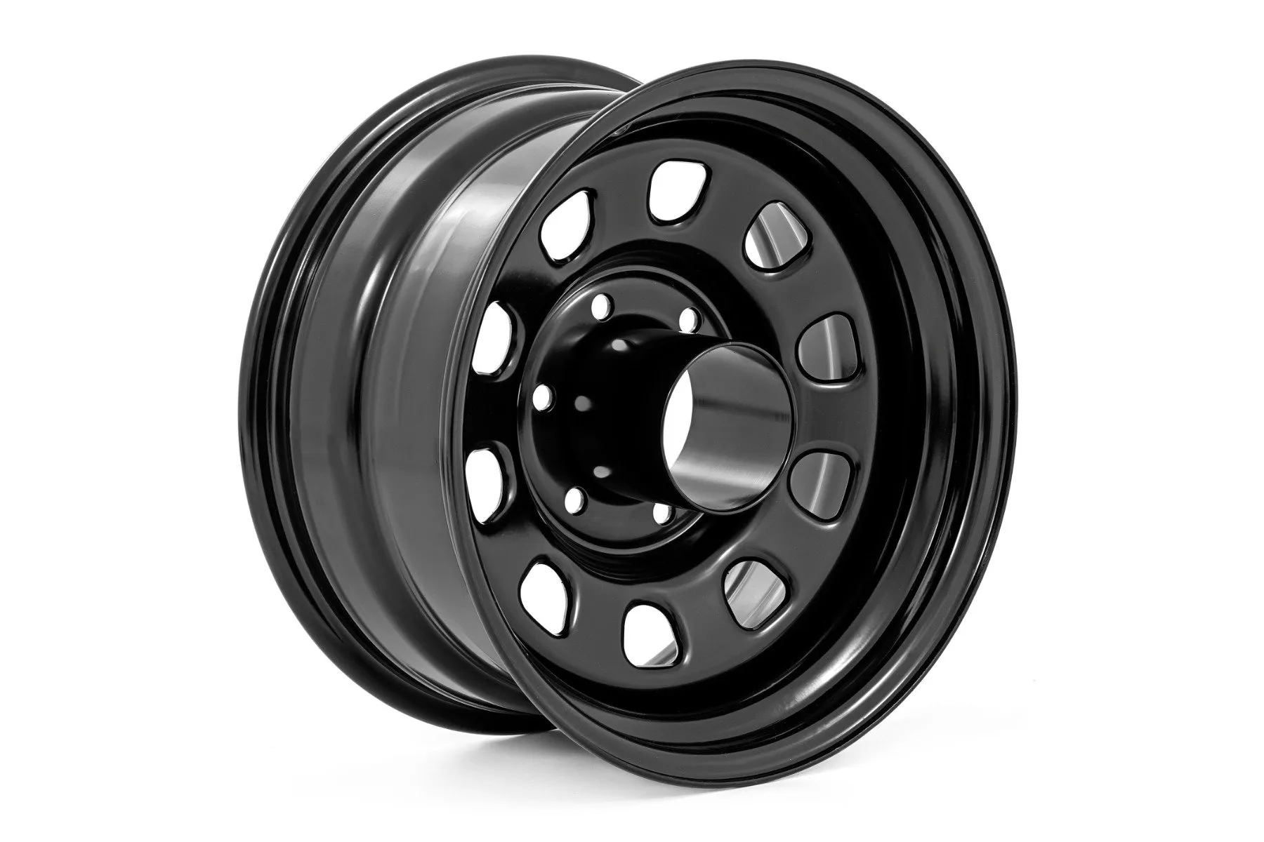 Rough Country Steel Wheel Black 15x10 5x5.5 4.25 Bore -39 - RC51-5185
