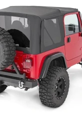 Rough Country Replacement Soft Top, Black 87-95 - Half Steel Doors Jeep Wrangler YJ 1987-1995                                     - RC84050.35 - Image 5