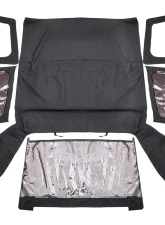 Rough Country Replacement Soft Top, Black 87-95 - Half Steel Doors Jeep Wrangler YJ 1987-1995                                     - RC84050.35 - Image 2