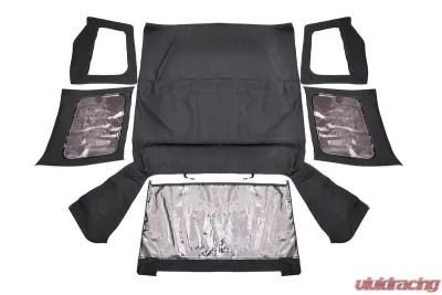 Rough Country Replacement Soft Top, Black 87-95 - Half Steel Doors Jeep Wrangler YJ 1987-1995 - RC84050.35