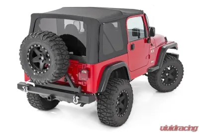 Rough Country Jeep Replacement Soft Top, Black 97-06 TJ Wrangler Full Steel Doors Jeep Wrangler 1997-2006 - RC85020.35