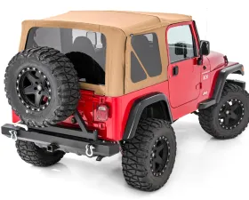 Rough Country Jeep Replacement Soft Top, Spice 97-06 TJ Wrangler Half Steel Doors Jeep Wrangler 1997-2006