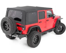 Rough Country Jeep Replacement Soft Top, Black 10-18 Wrangler JK 2 Door Jeep Wrangler 2010-2018