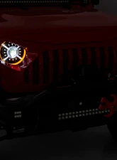 Rough Country 9 Inch DRL Halo LED Headlights DOT Approved                                     - RCH5300 - Image 6