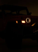 Rough Country 7 Inch DRL Halo LED Headlights DOT Approved                                     - RCH5400 - Image 5