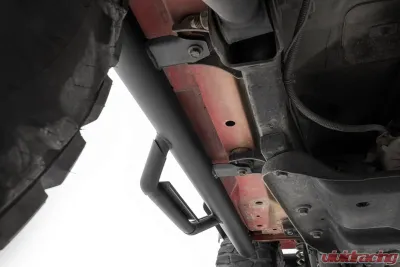 Rough Country Nerf Steps Full Length for Jeep Wrangler TJ 1997-2006, Textured Black - RCJ9746A