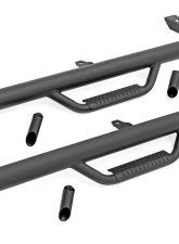 Rough Country Nerf Steps Full Length for Jeep Wrangler TJ 1997-2006, Textured Black                                     - RCJ9746A - Image 4