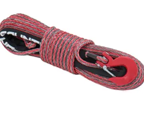 Rough Country Synthetic Rope 3 | 8 Inch 85 Ft Red | Gray