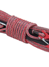 Rough Country Synthetic Rope 3 | 8 Inch 85 Ft Red | Gray                                     - RS116 - Image 2