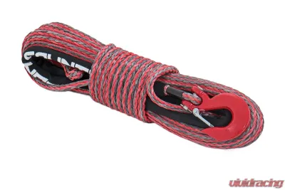 Rough Country Synthetic Rope 3 | 8 Inch 85 Ft Red | Gray - RS116