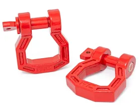 Rough Country D-Ring Forged Pair Red