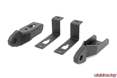 Rough Country Tow Hook Brackets for 2019-2023 Ford Ranger, Durable Steel, Black Powder Coated - RS144
