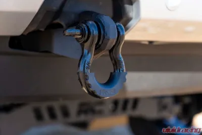 Rough Country Tow Hook Brackets for 2019-2023 Ford Ranger, Durable Steel, Black Powder Coated - RS144
