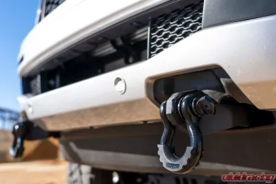 Rough Country Tow Hook Brackets for 2019-2023 Ford Ranger, Durable Steel, Black Powder Coated - RS144