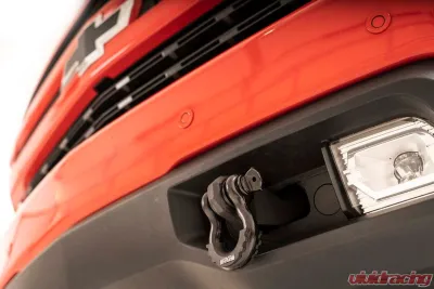 Rough Country Tow Hook Brackets for 2019-2022 Chevrolet Silverado 1500, Steel, Black Powder Coated - RS147