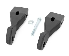 Rough Country Tow Hook Brackets for 2007-2013 Chevrolet Silverado 1500 & GMC Sierra, Black Steel