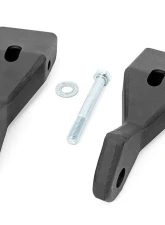 Rough Country Tow Hook Brackets for 2007-2013 Chevrolet Silverado 1500 & GMC Sierra, Black Steel                                     - RS148 - Image 6