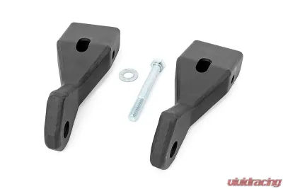 Rough Country Tow Hook Brackets for 2007-2013 Chevrolet Silverado 1500 & GMC Sierra, Black Steel - RS148