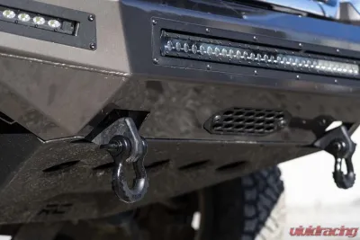 Rough Country Tow Hook Brackets for 2007-2013 Chevrolet Silverado 1500 & GMC Sierra, Black Steel - RS148