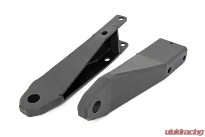 Rough Country Tow Hook Brackets for GMC Sierra 2020-2024, 3/4in D-Ring, Steel, Black Finish - RS151
